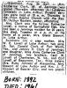 Lovell, Katherine Jeanette 'Katye': Obituary of Katherine 'Katye' Lovell  (1892-1961)