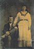 FISHER/ UNIDENTIFIED/ MAY HAVE BEEN IDENTIFIED/ 2-Persons/ probable Wedding/ Tintype photo/ probable son & daughter-in-law of George Henry Fisher (1823-1863) (Probably is Langburn �Langburn Fisher & Julie Harvey Wilde Fisher)