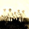 Shivertaker, Carl Clifton (1918-2005) & Virginia Margaret 'Ginny' Shivertaker (1916-1985) & Ruby Eloise 'Toodles' Shivertaker (1924-2018) & Unidentified child & James Richard 'Dick' Shivertaker (1922-2001)

